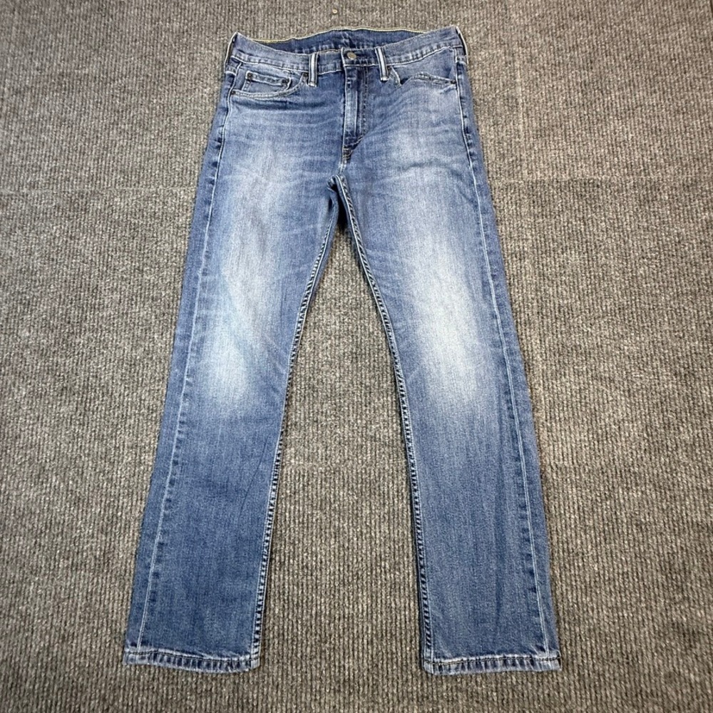 Levis 513 Slim Straight Mens Flex Jean Medium Wash Blue Denim W32 L30 08513-0715